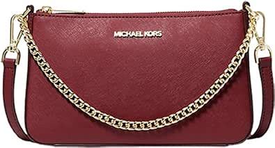 michael kors lace crossbody cherry|MICHAEL KORS Jet Set Travel Pouchette Crossbody Bag Med.